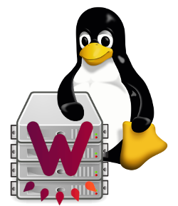 Tux penguin powering Workandahost servers